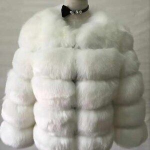 Faux Fur Bomber Jacket - White